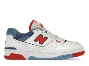 New Balance 550 White True Red Atlantic Blue