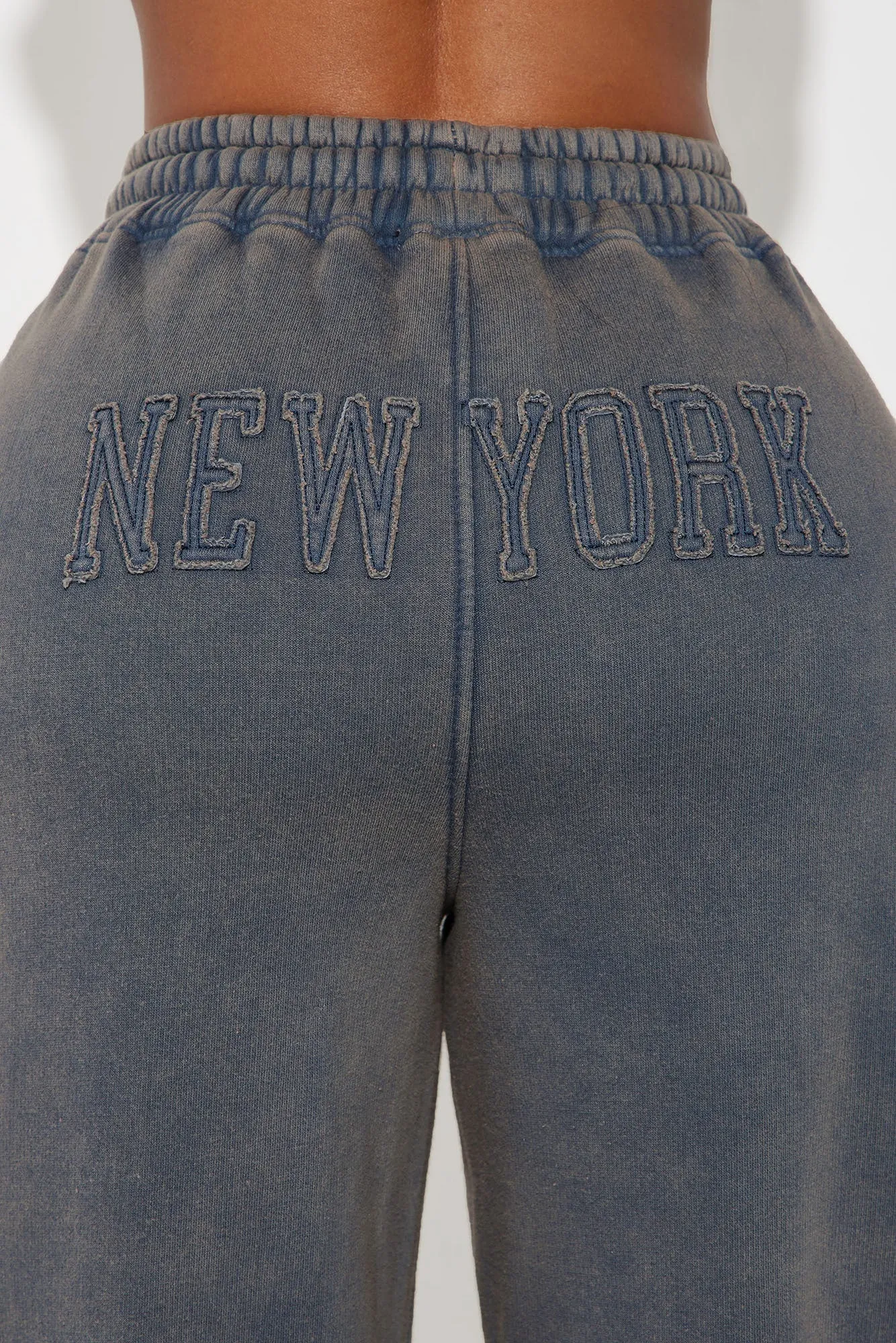 New York Hustle Washed Sweatpants - Blue/combo