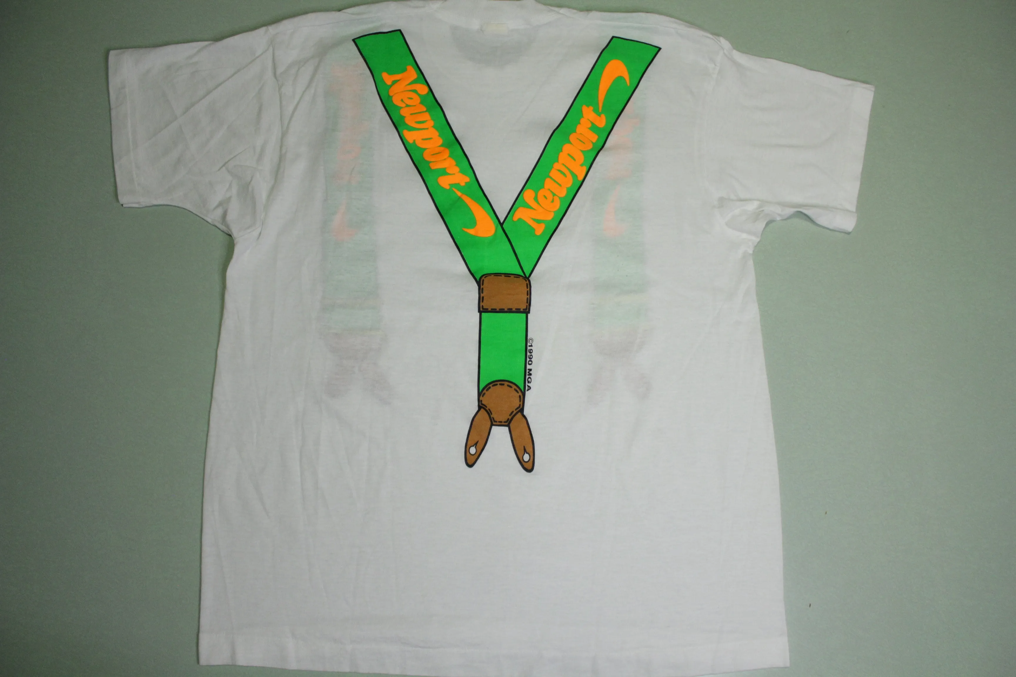 Newport Cigarettes Vintage 80's Suspenders Screen Stars Single Stitch Deadstock T-Shirt