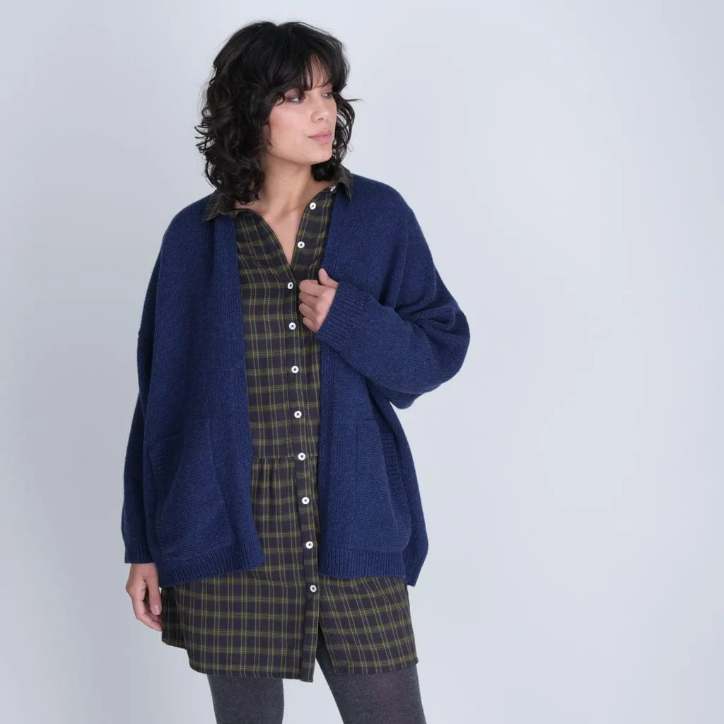 Olivia Cotton Flannel Shirt Dress | Check