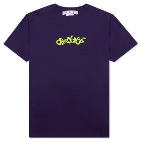 Opposite Arr Slim S/S Tee - Purple/Lime