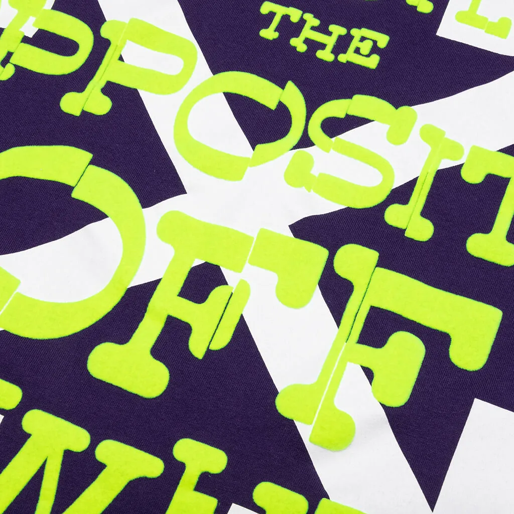 Opposite Arr Slim S/S Tee - Purple/Lime