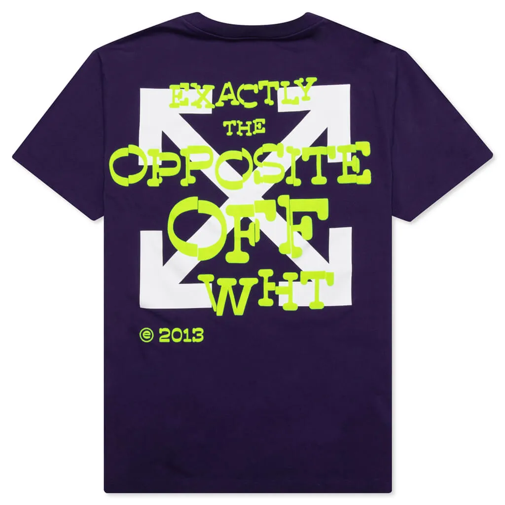 Opposite Arr Slim S/S Tee - Purple/Lime