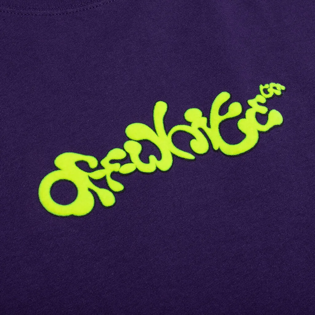 Opposite Arr Slim S/S Tee - Purple/Lime