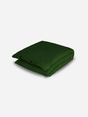 Organic Vegan Eucalyptus Silk Duvet Cover | Forest Green