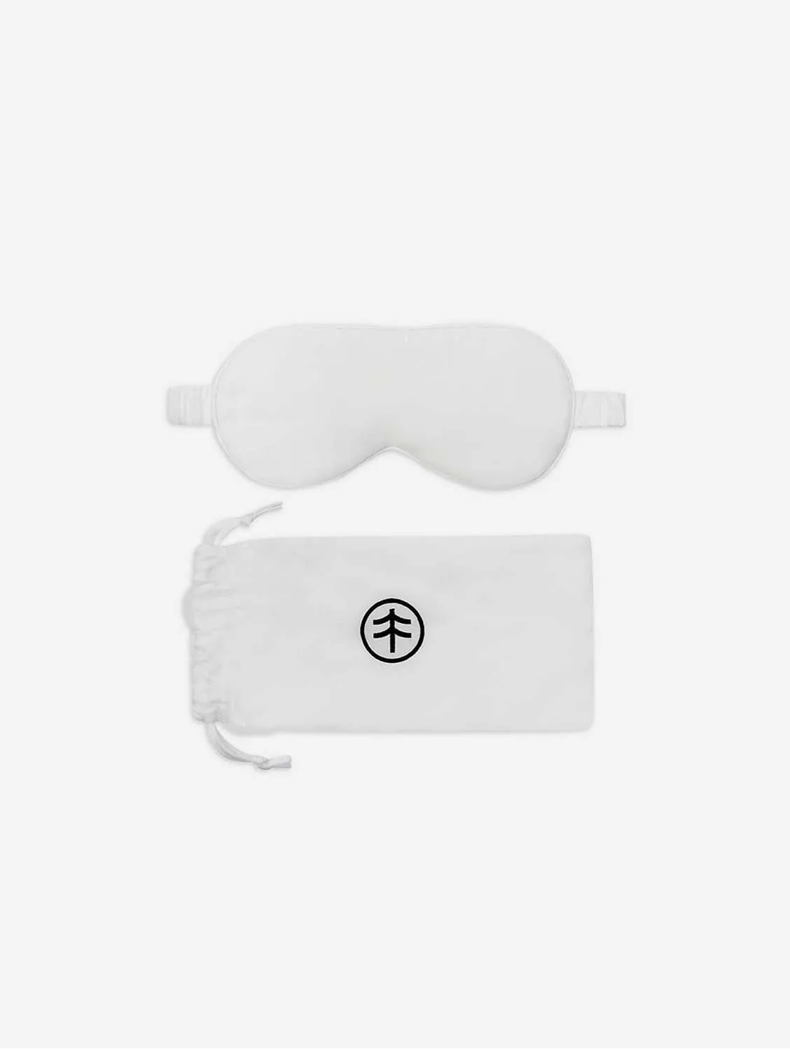 Organic Vegan Eucalyptus Silk Eye Mask | White