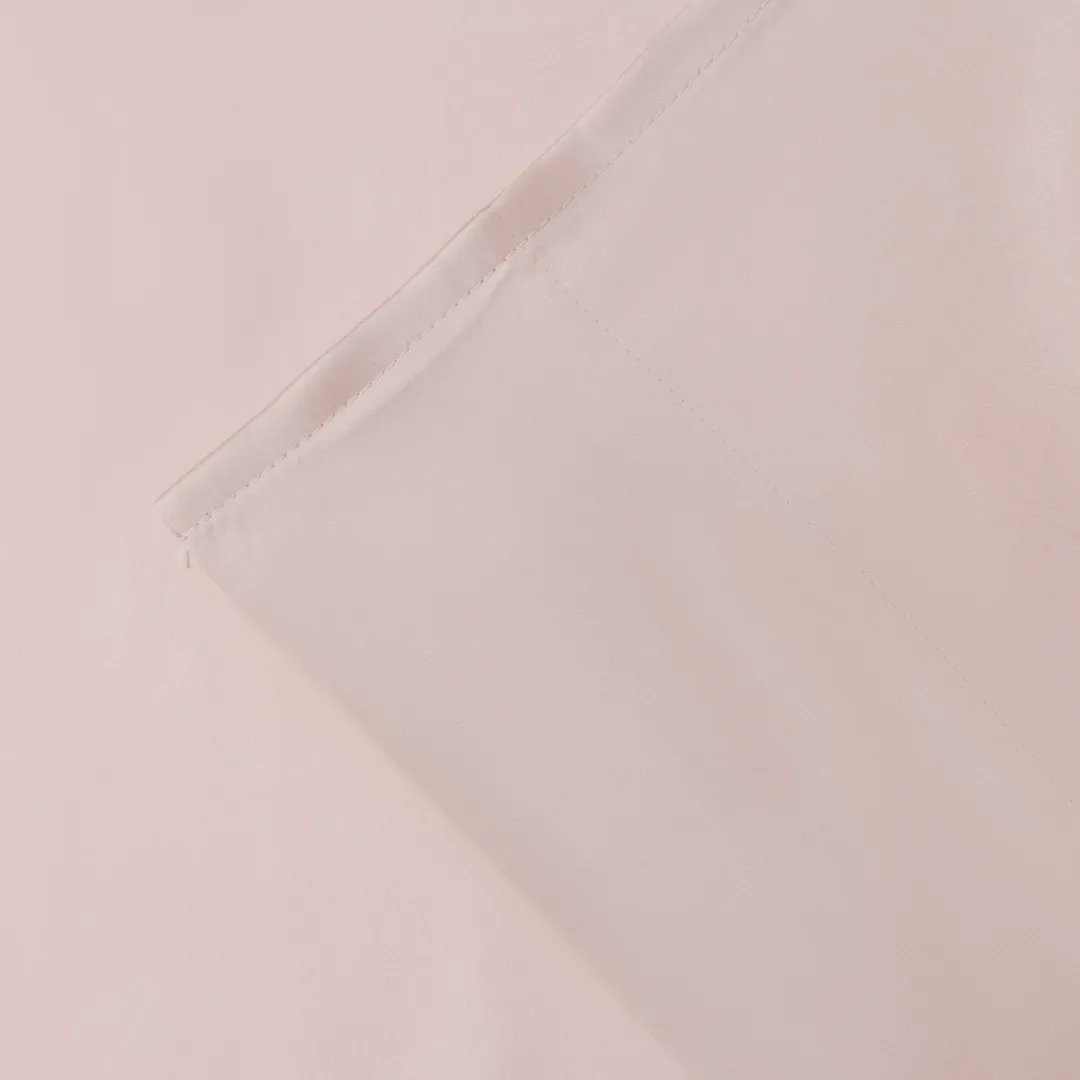 Organic Vegan Eucalyptus Silk Flat Sheet | Rose