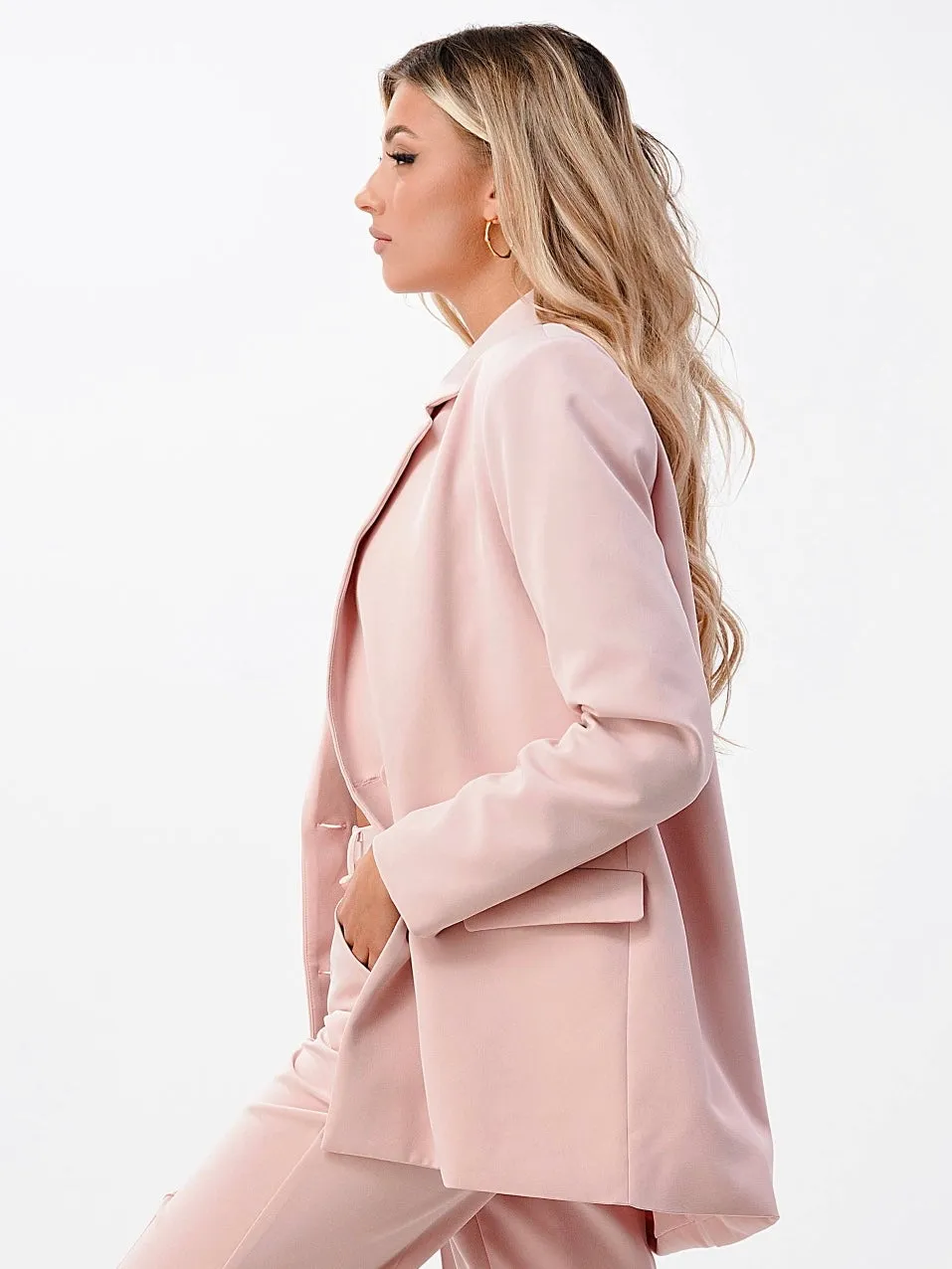 Oversized Celine Blazer | Blush