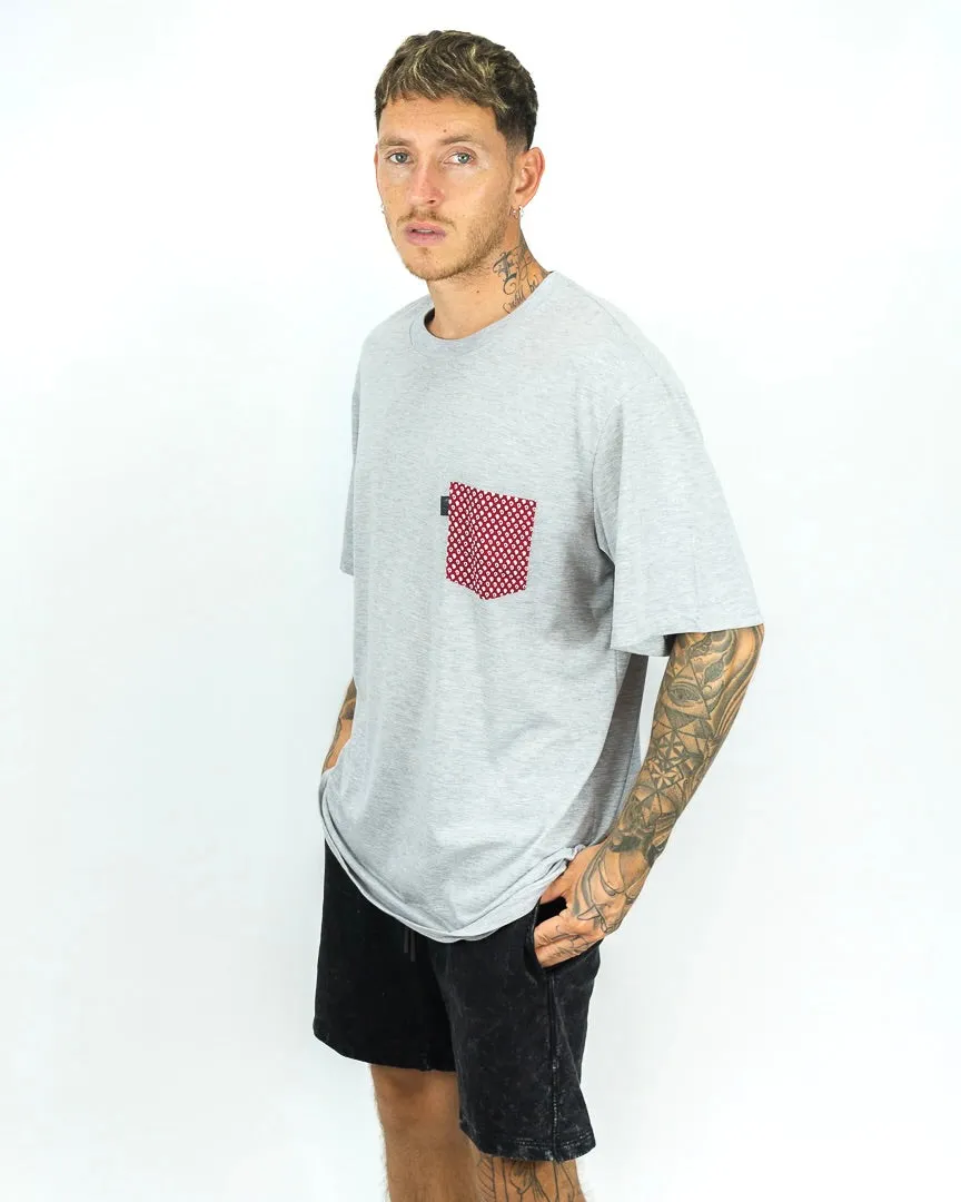 Oversized Ibiza Pocket Tee - Gris