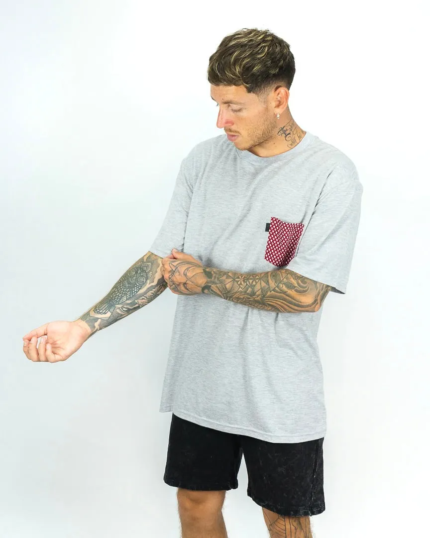 Oversized Ibiza Pocket Tee - Gris