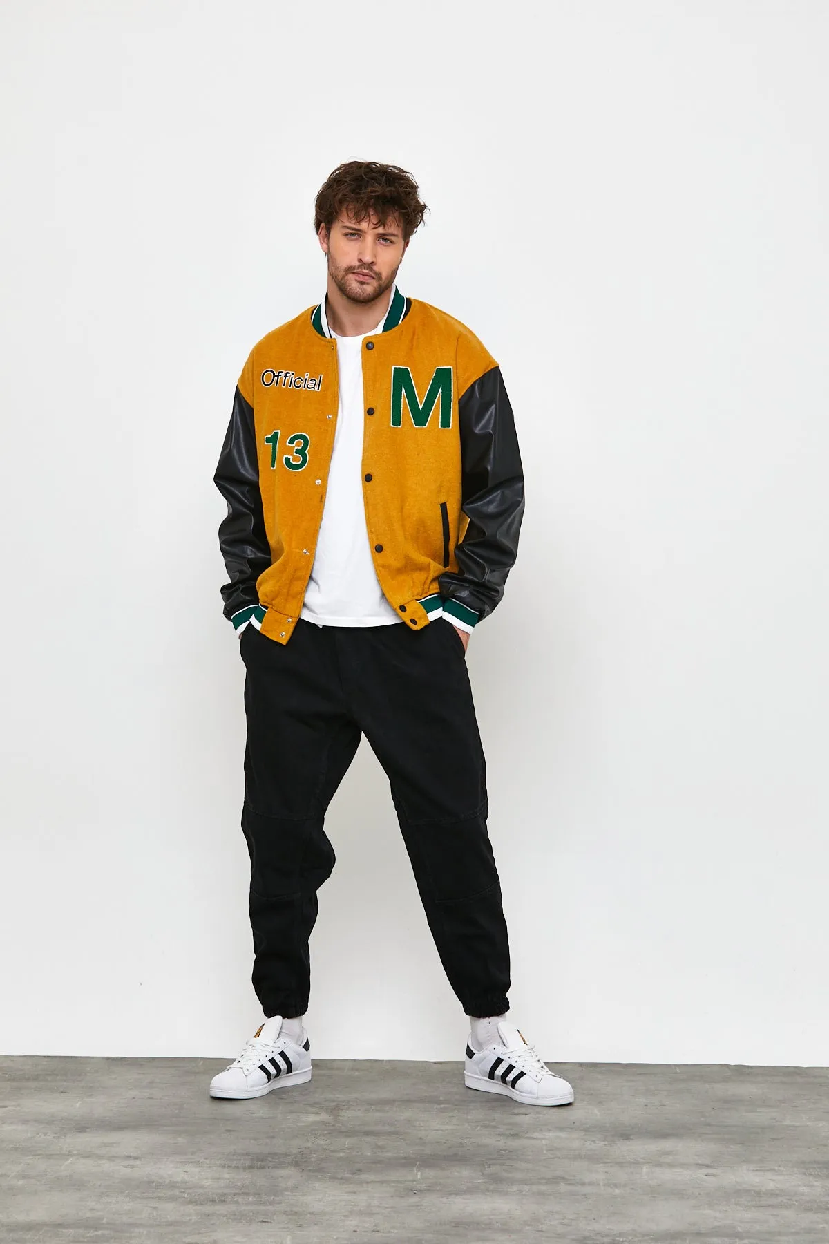 Oversized Wool Varsity Jacket