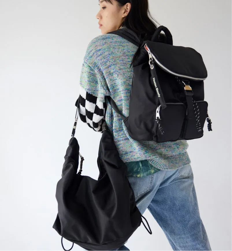 Pack the Stars Recycled Nylon Backpack | Black