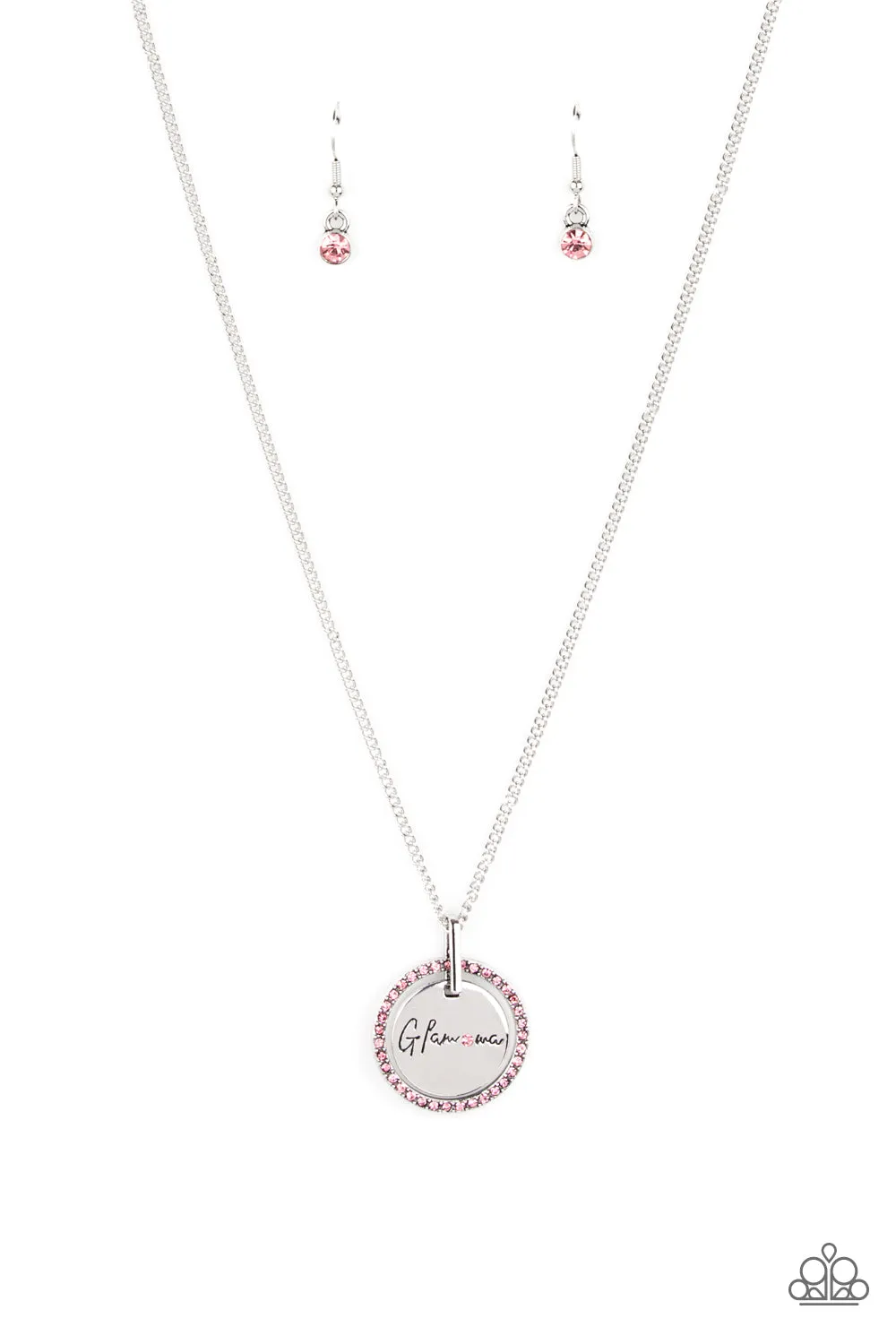 Paparazzi Glam-ma Glamorous Pink Necklace & Earring Set