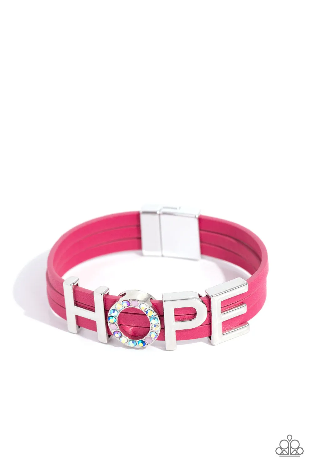 Paparazzi Hopeful Haute Pink Wrap Bracelet