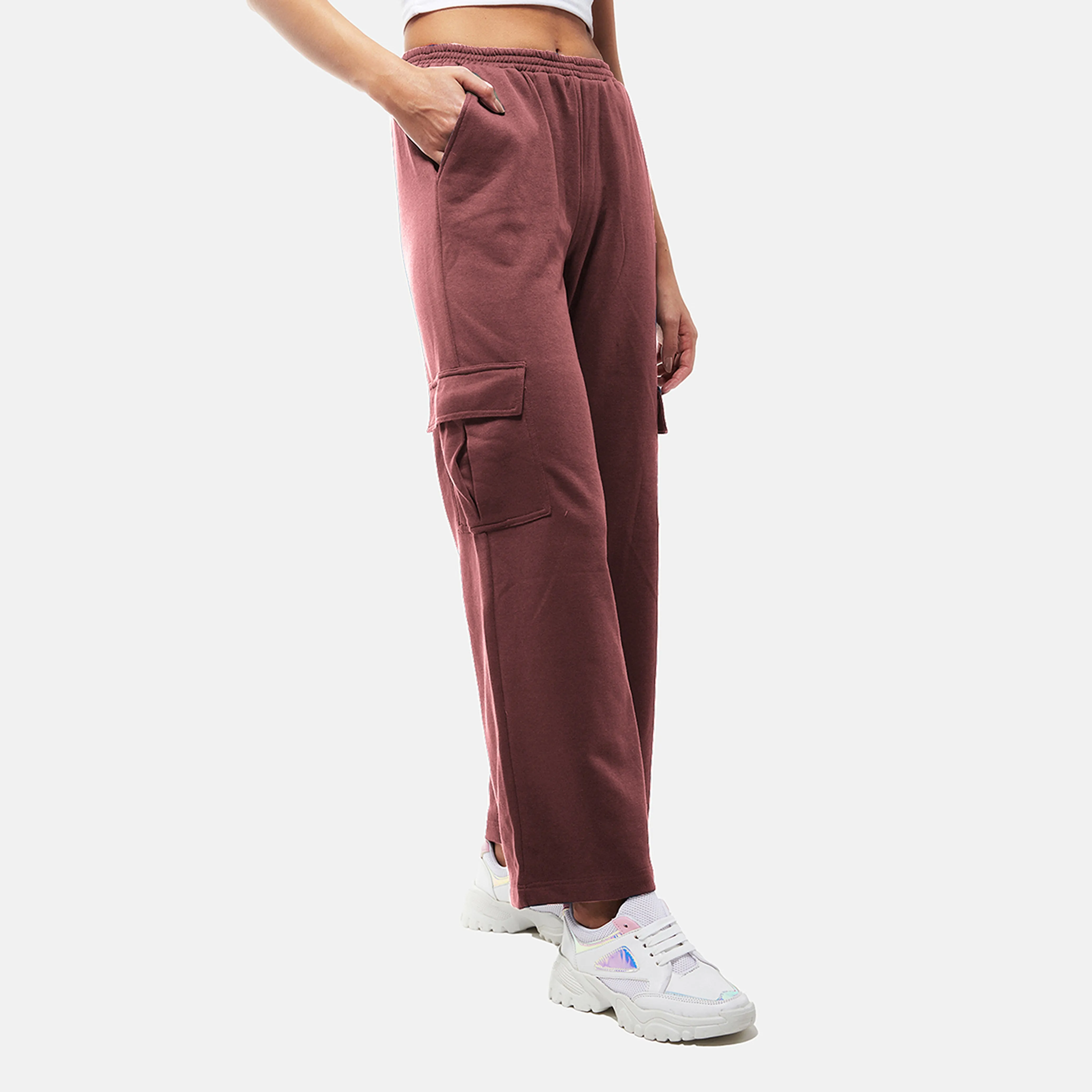 Pink Pull-Up Cargo Pants