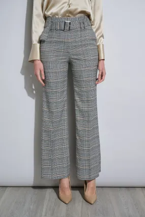 Plaid Belted Pant