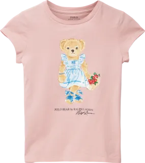 Polo Ralph Lauren Pink Polo Bear Motif T-shirt BNWT 6 Years