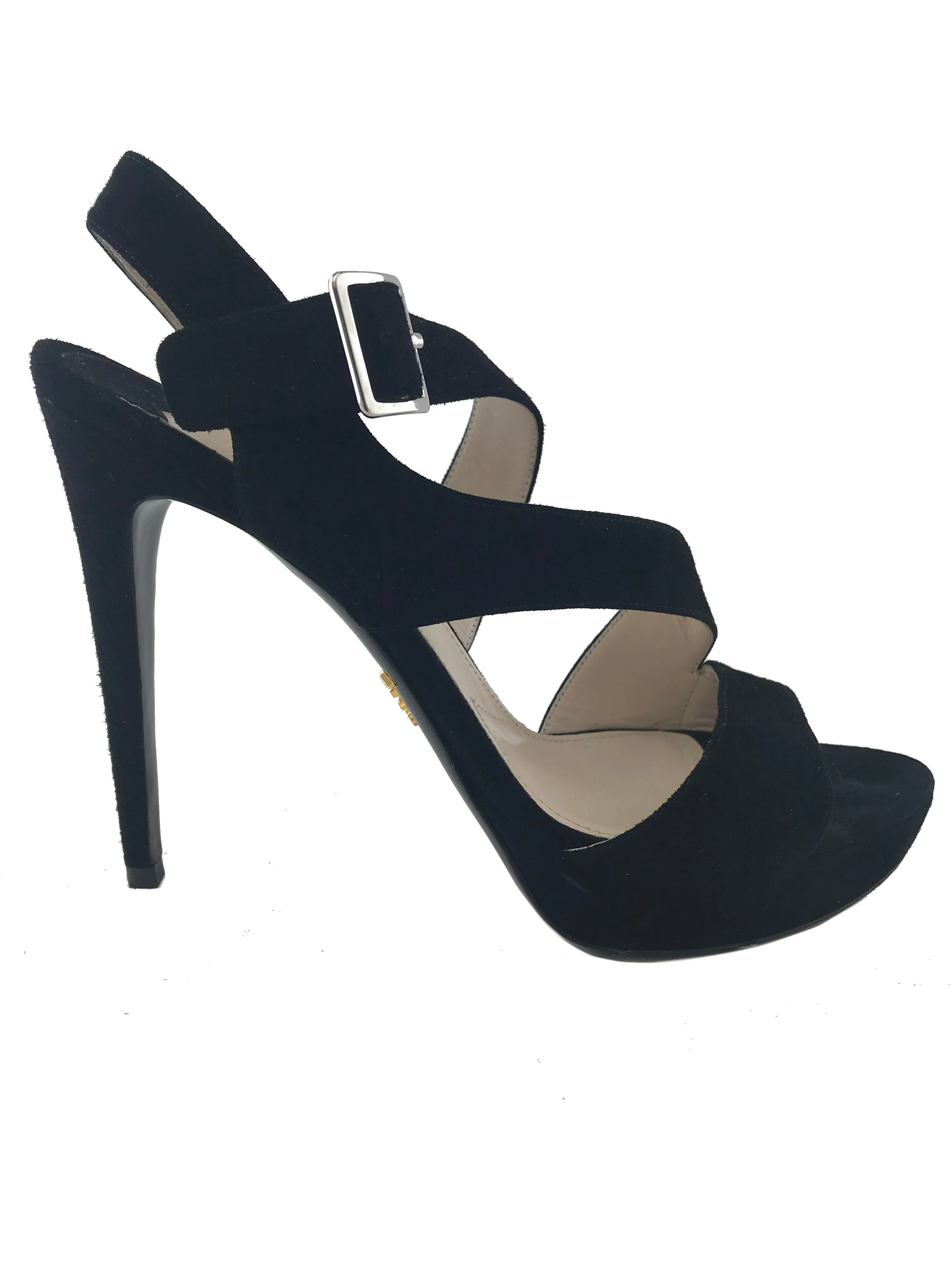 Prada Suede Strappy Platform Sandals Size 7.5