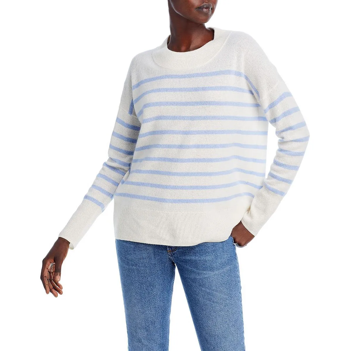 Private Label Womens Cashmere Striped Sweater