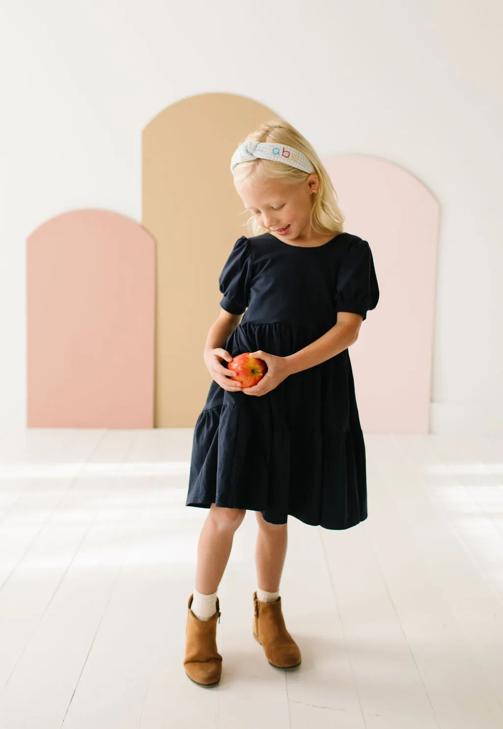 Puff Dress in Navy