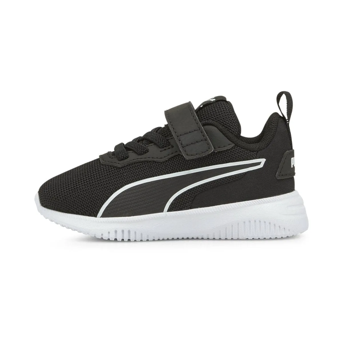 PUMA KIDS FLYER FLEX AC TRAINERS BLACK/WHITE SHOE