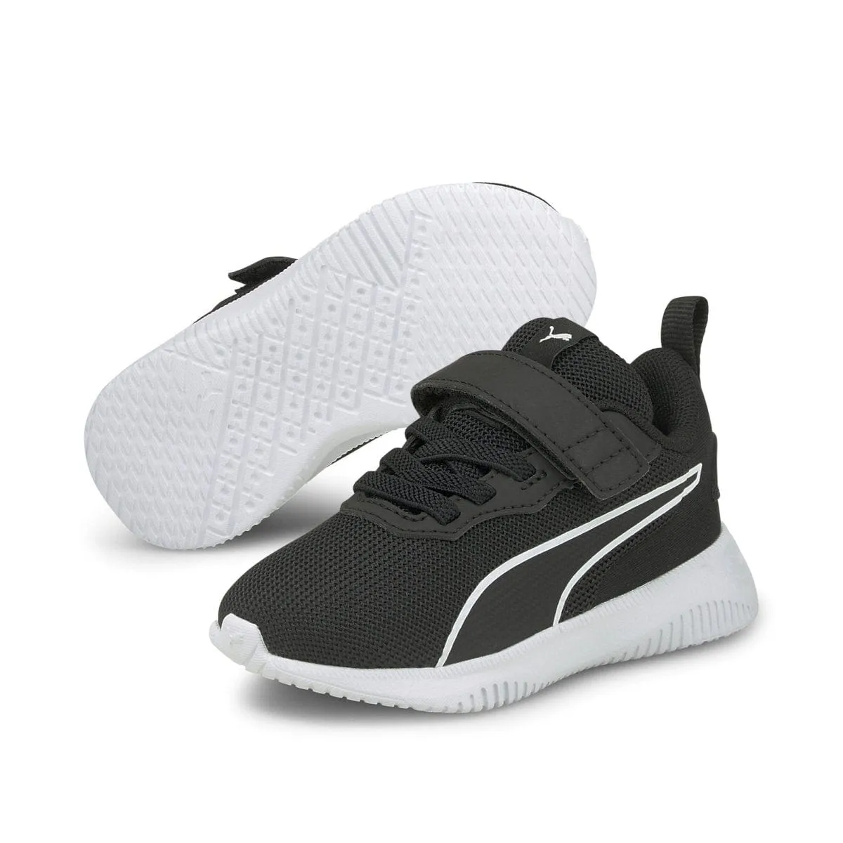 PUMA KIDS FLYER FLEX AC TRAINERS BLACK/WHITE SHOE