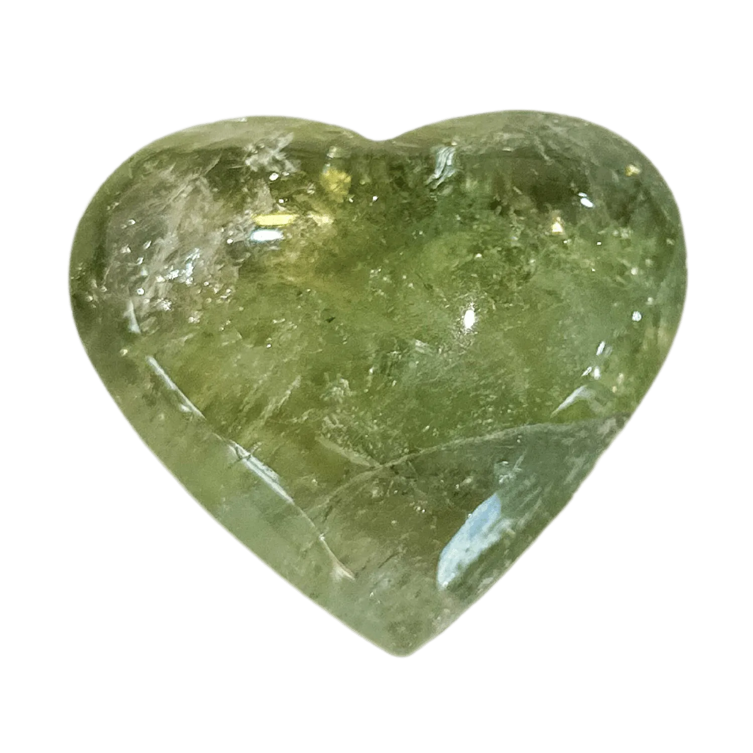 Rare Prasiolite Heart