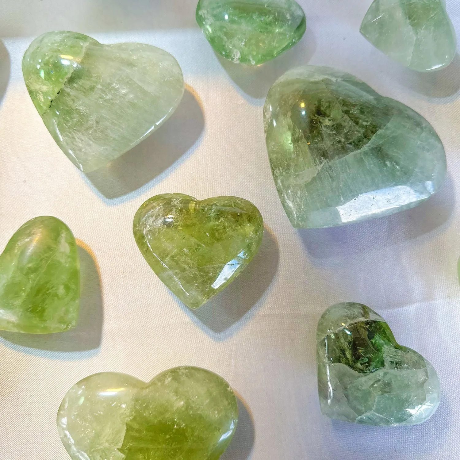 Rare Prasiolite Heart