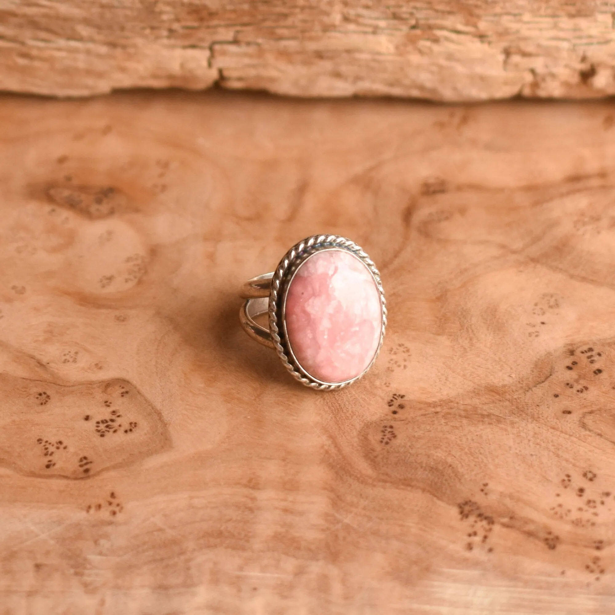 Ready to Ship - Boho Ring Rhodochrosite - .925 Sterling Silver Ring - Silversmith Ring - Rhodochrosite Ring