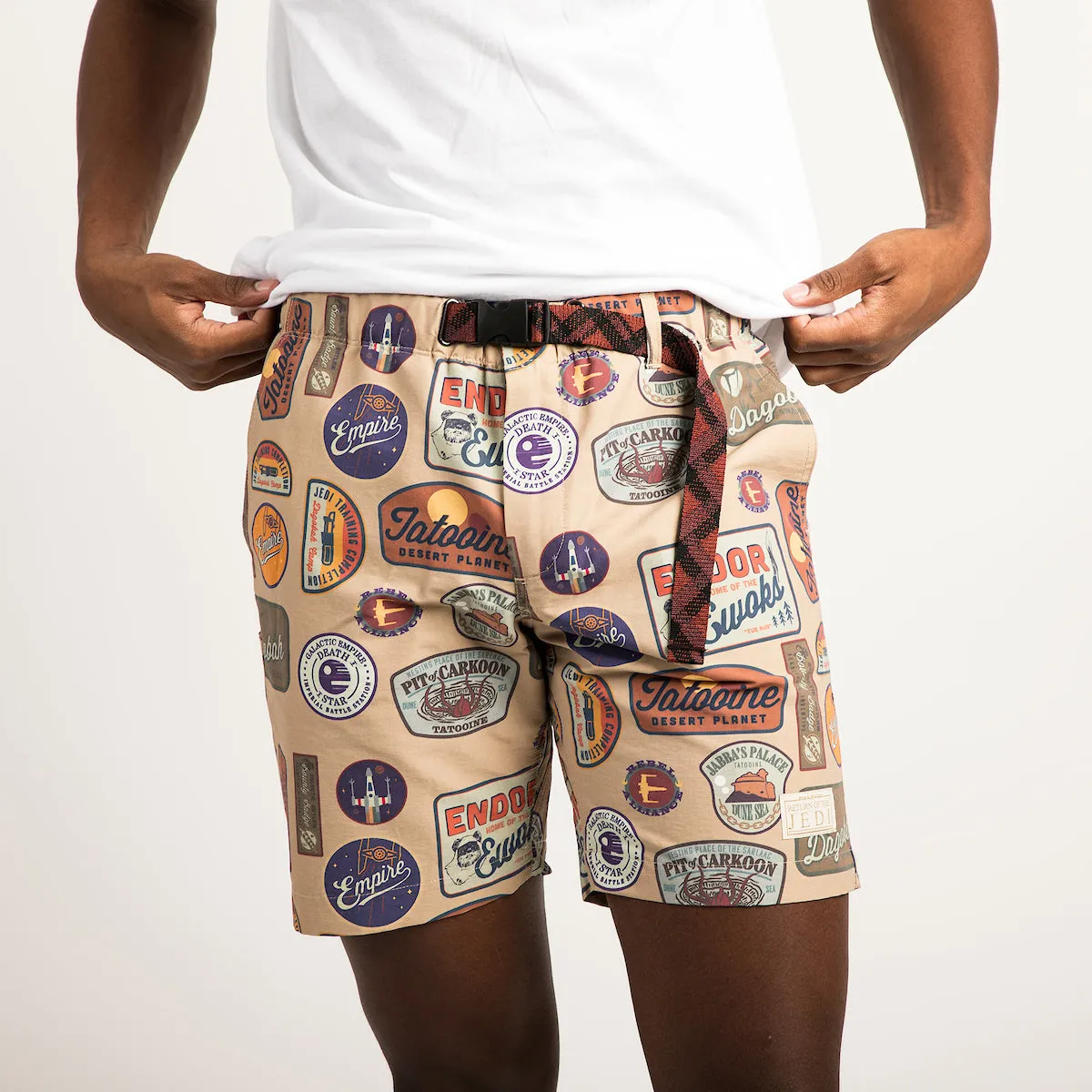 Return Of The Jedi Destinations Belted Shorts