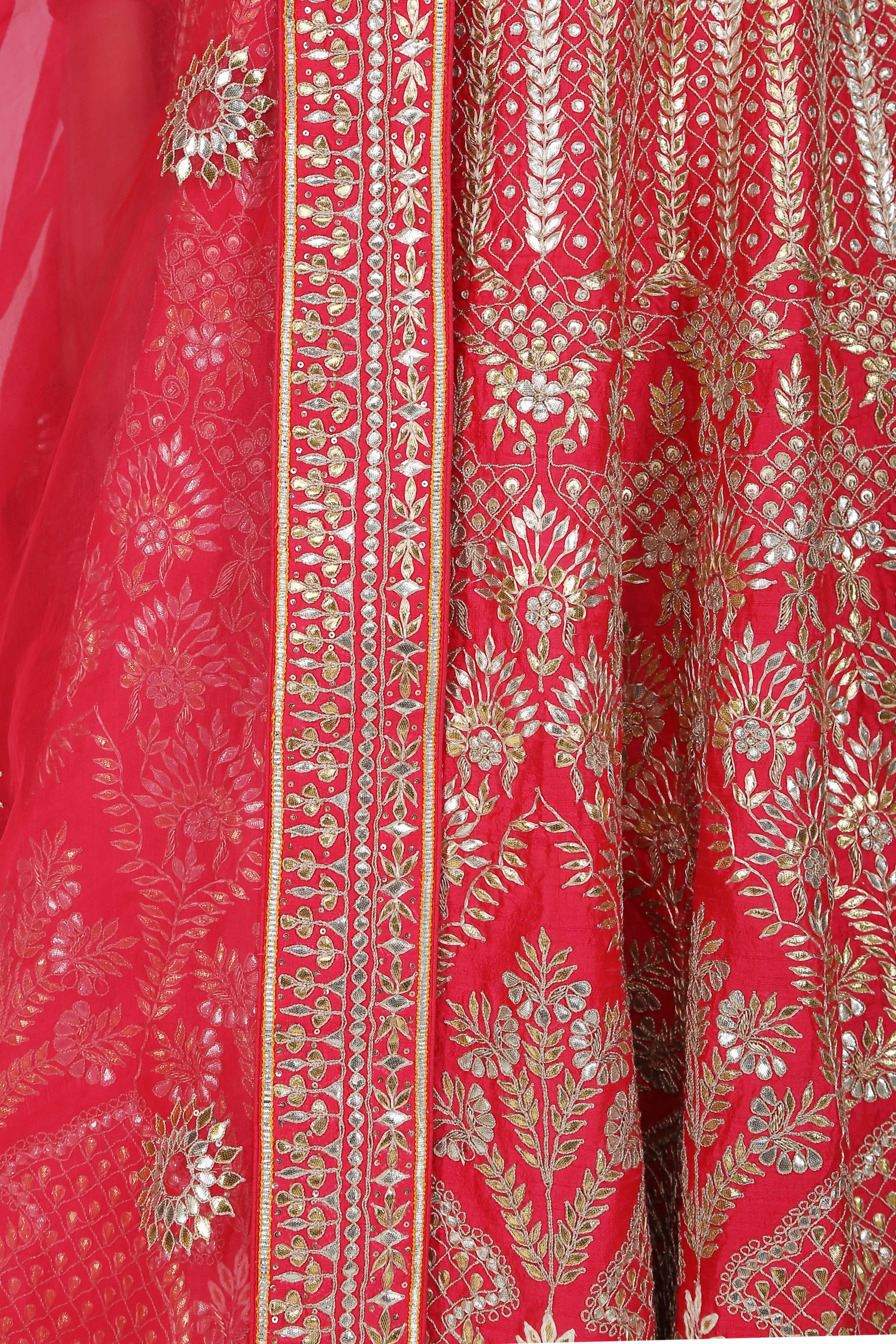 Rose Pink Embroidered Lehenga Set.