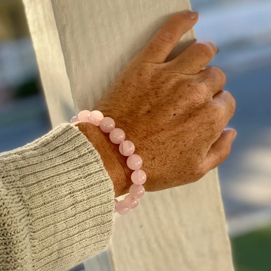 Rose Quartz Bracelet for Compassion, Gratitude and Healing Your Heart