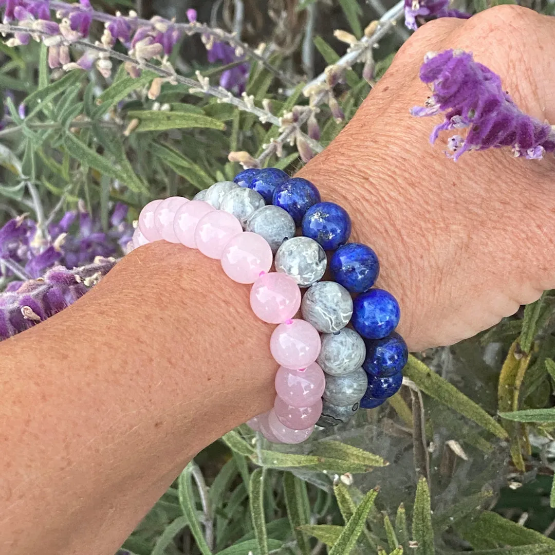 Rose Quartz Bracelet for Compassion, Gratitude and Healing Your Heart