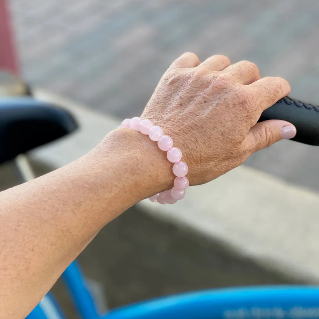 Rose Quartz Bracelet for Compassion, Gratitude and Healing Your Heart