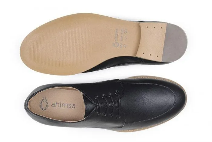 'Sara' Women's Vegan Oxfords by Ahimsa - black