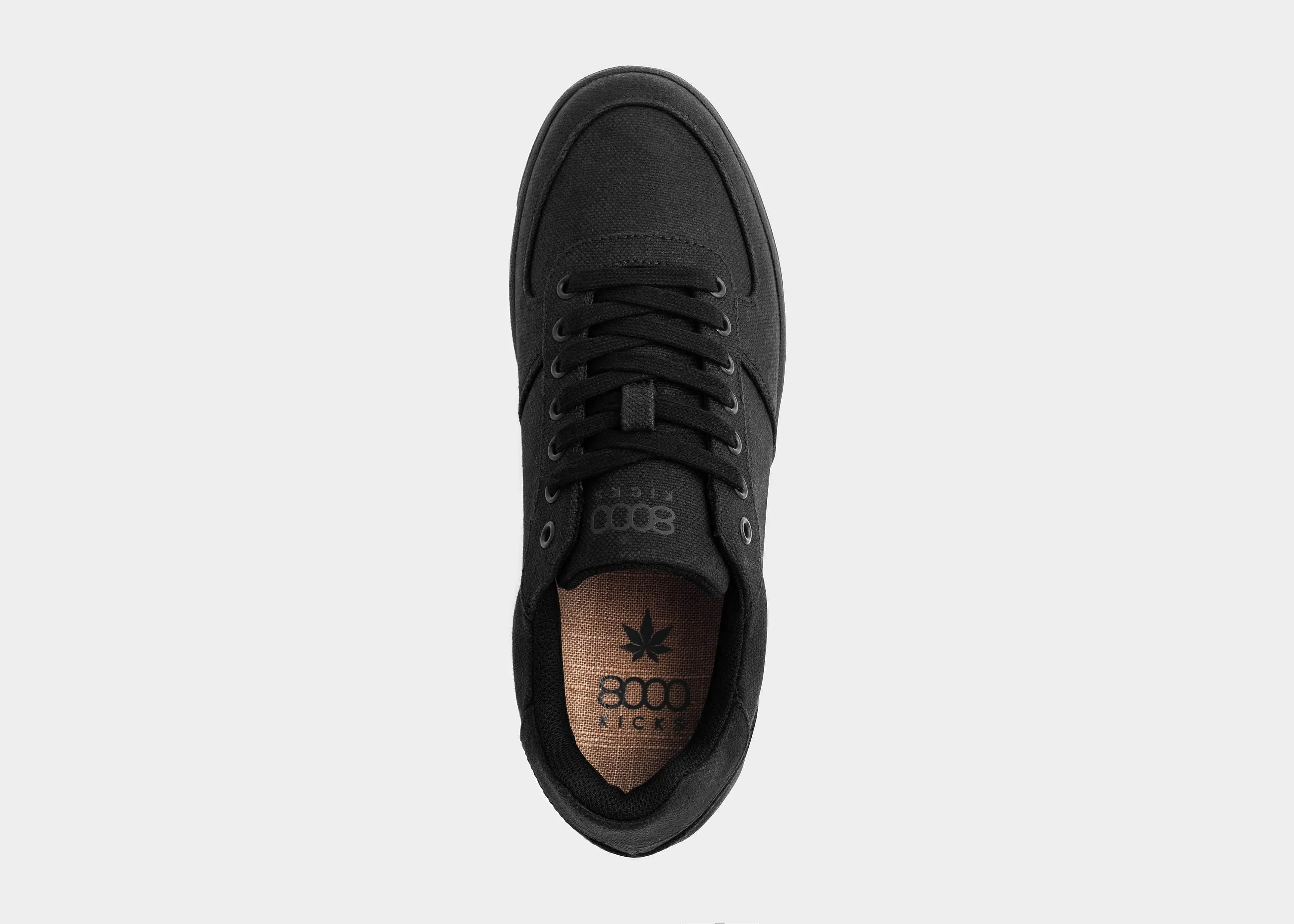 Seeker Men's Vegan Hemp Sneakers | Full Black