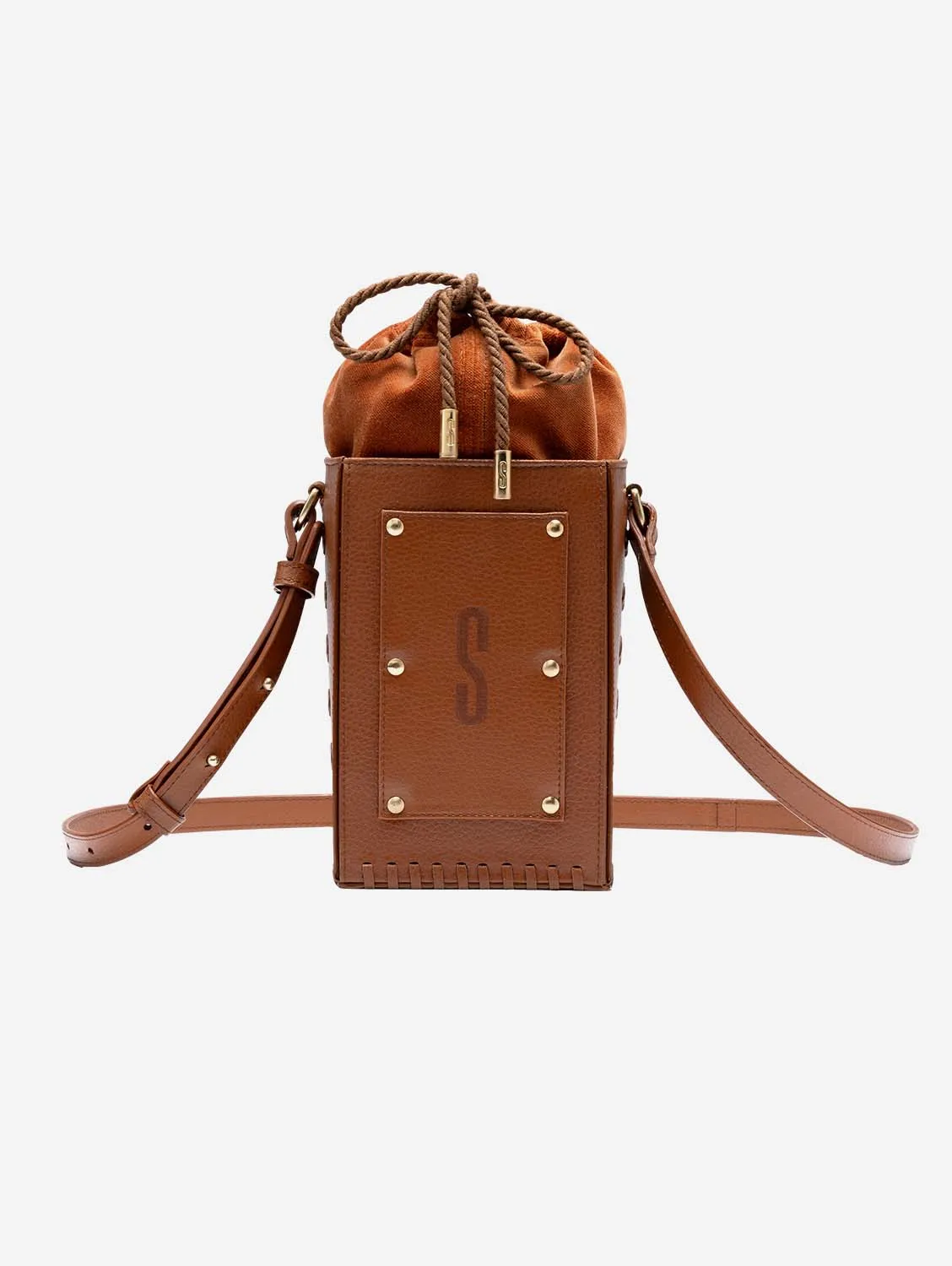 Sierra MIRUM Leather Vegan Bucket Bag | Brown