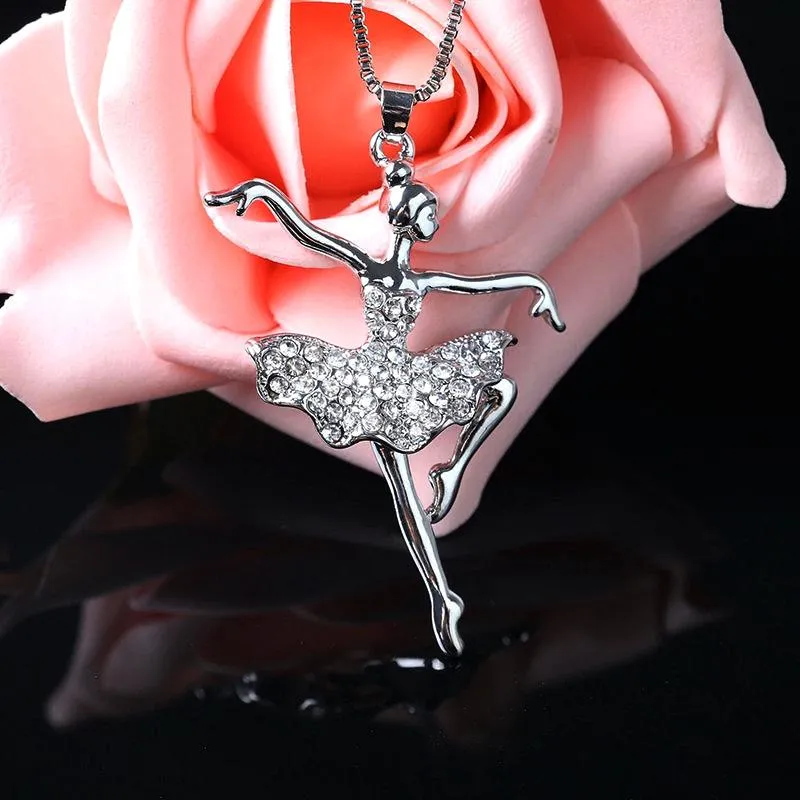 The Crystal Ballerina Pendant Necklace