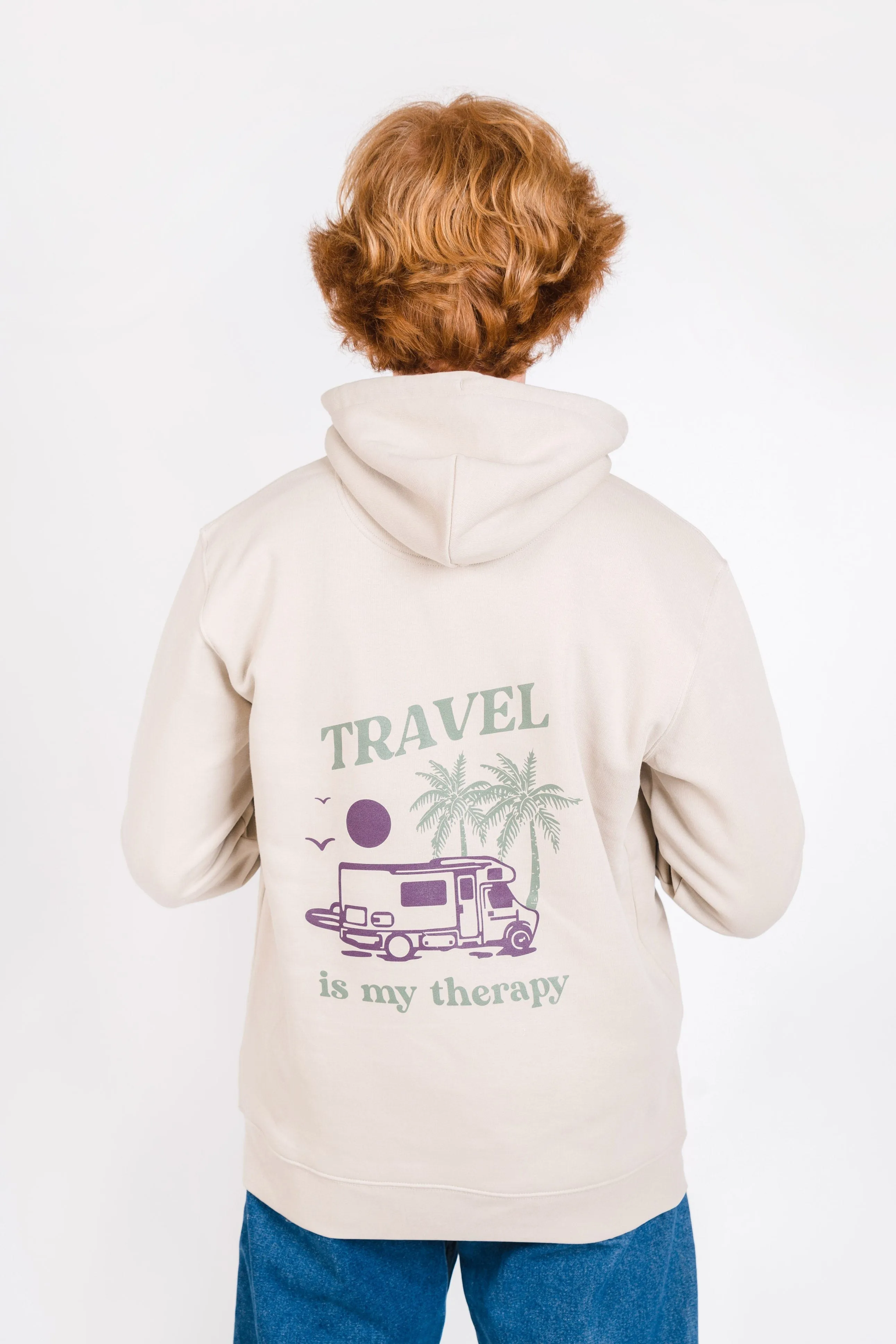 Therapy Unisex Organic Cotton Hoodie | Beige