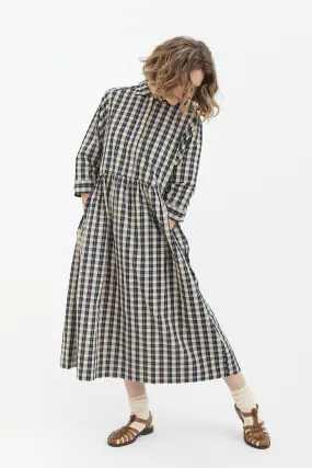 Toast - Check Organic Crinkle Poplin Shirt Dress