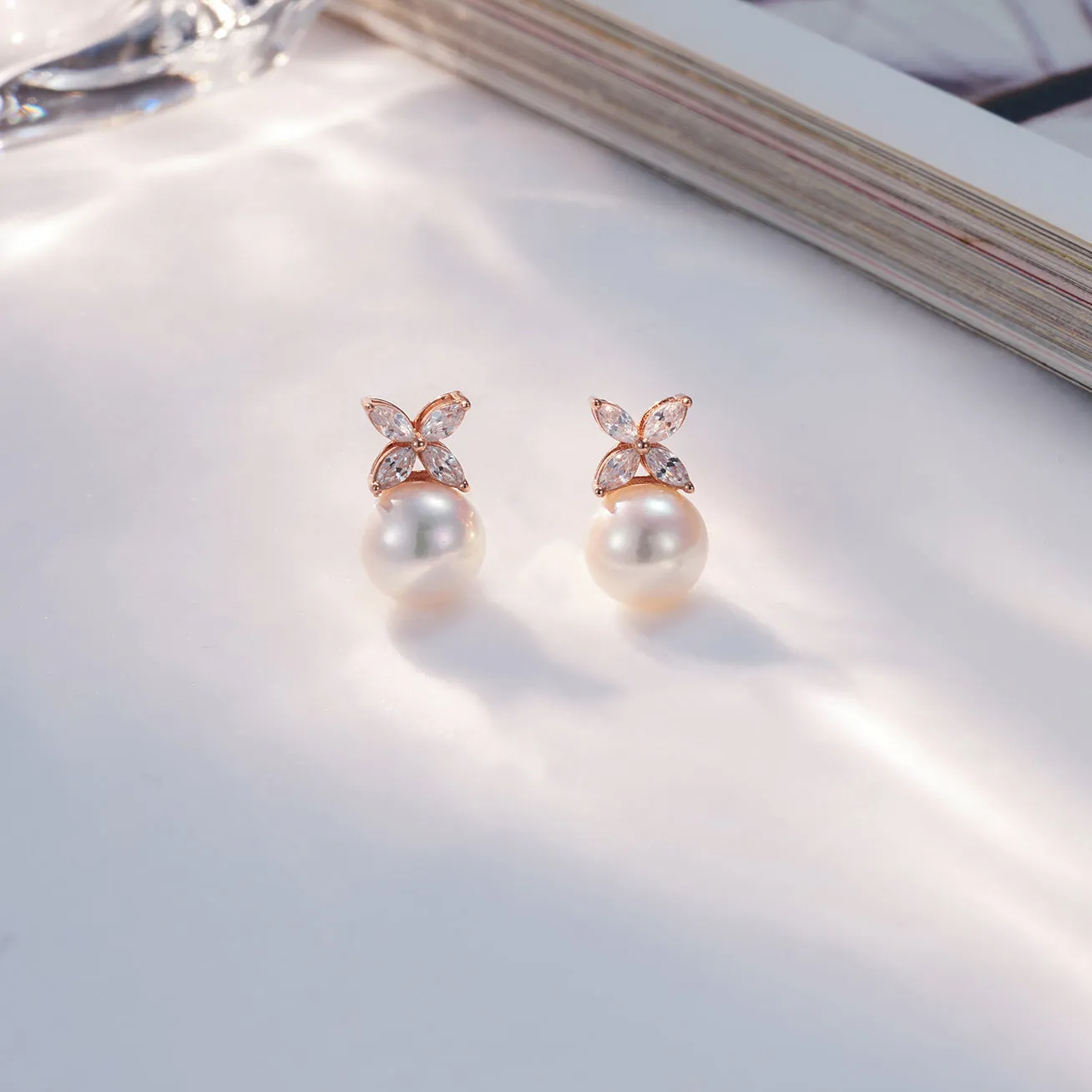 Top Grade Freshwater Pearl Earrings WE00621 | EVERLEAF