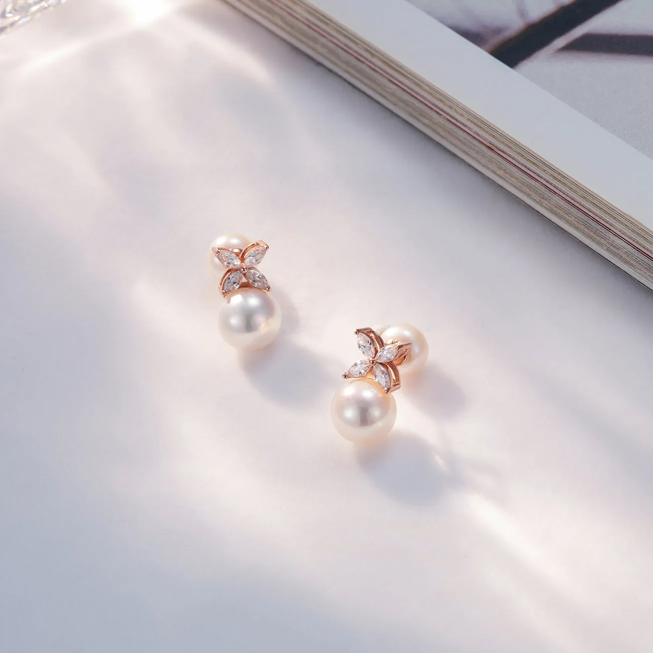 Top Grade Freshwater Pearl Earrings WE00621 | EVERLEAF