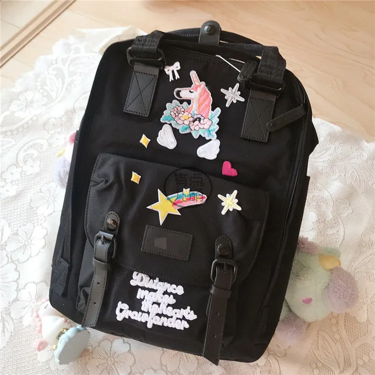 Unicorn Embroidery Backpack AD11774