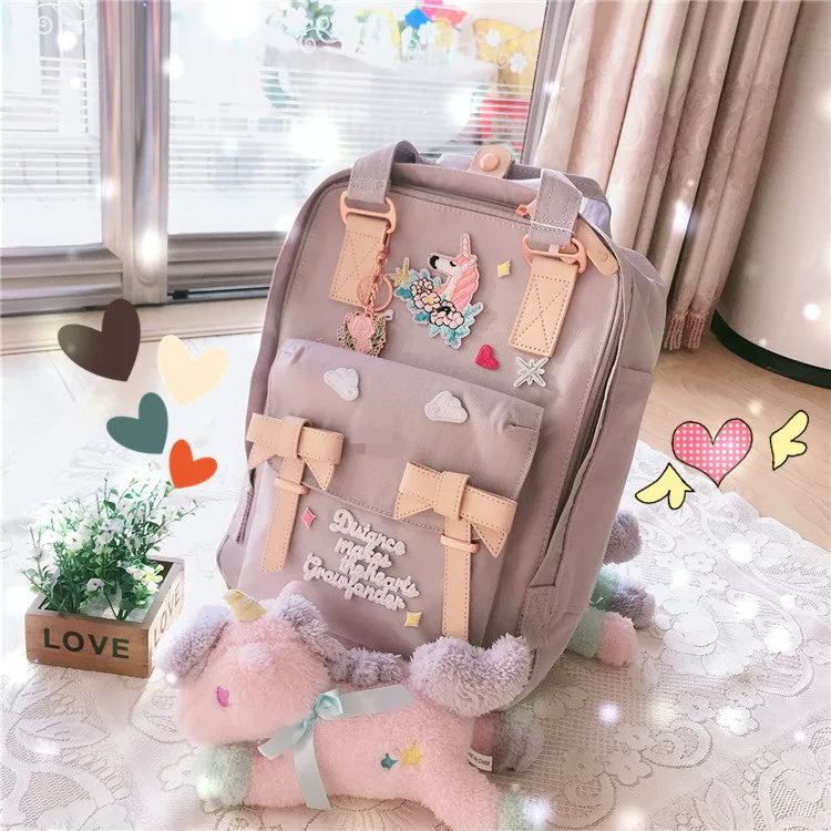 Unicorn Embroidery Backpack AD11774