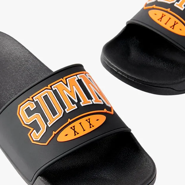 Varsity Sliders [Black/Orange]