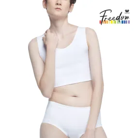 Wacoal FREEDOMเสื้อกล้ามกระชับอก Free cut แบบครึ่งตัว (เสื้อและกางเกงใน) รุ่น WX1509 WX2604 สีขาว (WH)