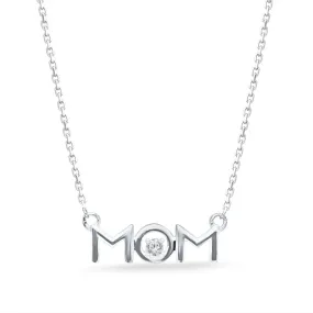 White Gold Diamond Eternal Mom Necklace