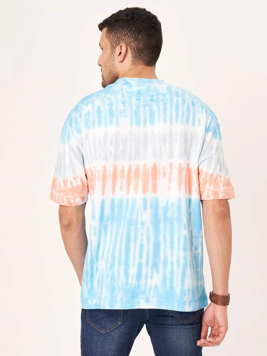 White Half Sleeve Tie Dye T-shirt