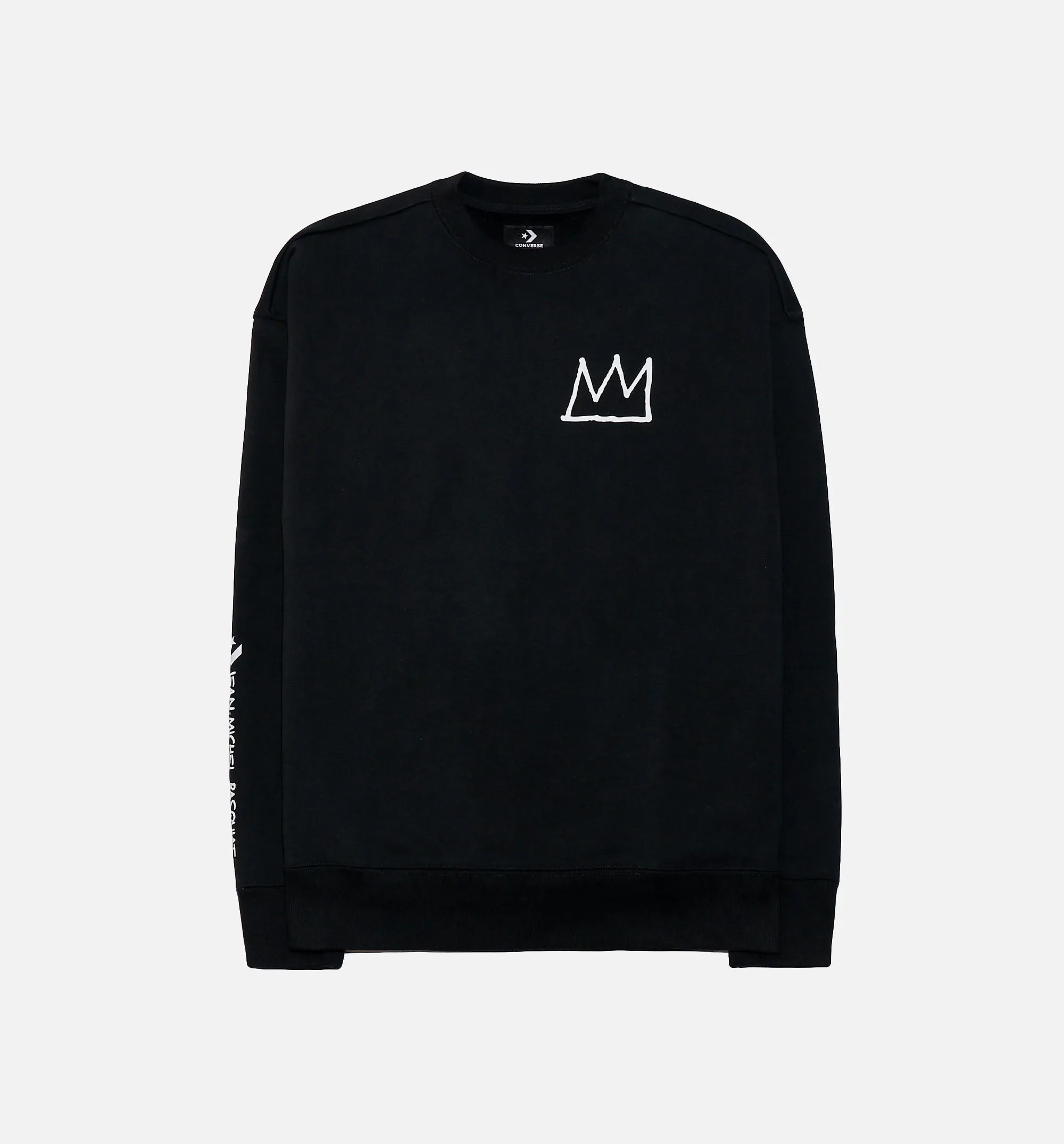 World Famous By Jean Michel Basquiat Fleece Crew Mens Crew - Black