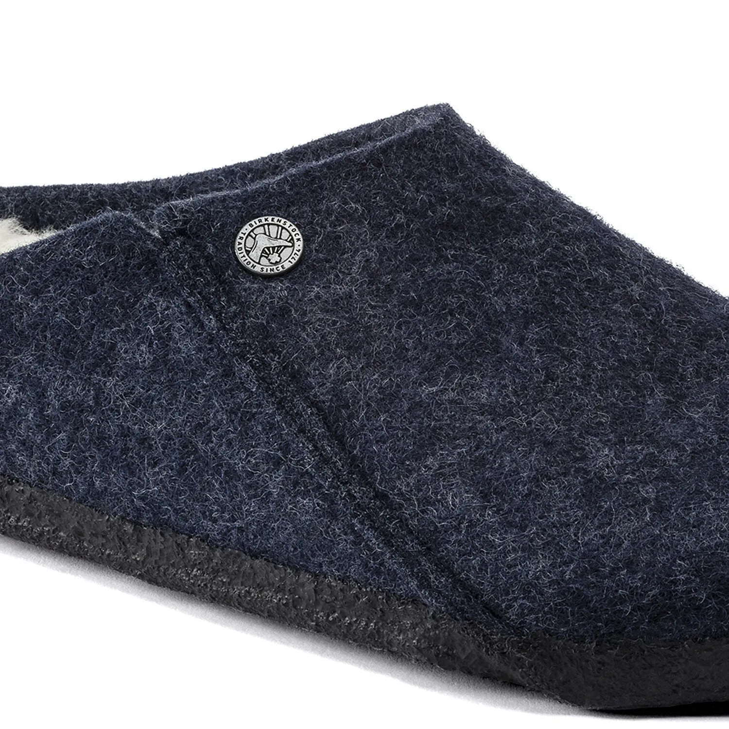 Zermatt Men - Dark Blue Wool Felt Shearling||Zermatt pour hommes - Feutre de laine et fourrure bleu foncé